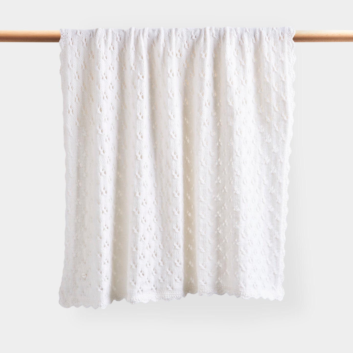Hand Knitted Cloverleaf Lace Cashmere blanket