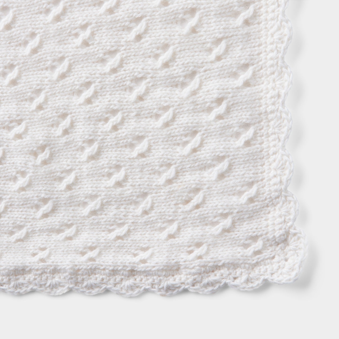 Hand Knitted Cloverleaf Lace Cashmere blanket